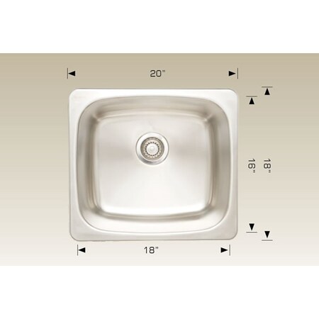 American Imaginations Kitchen Sink, Deck Mount Mount, Stainless Steel Finish AI-27565
